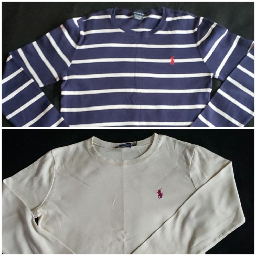 Bundle of 2 Ralph Lauren Polo lightweight Knit Tops